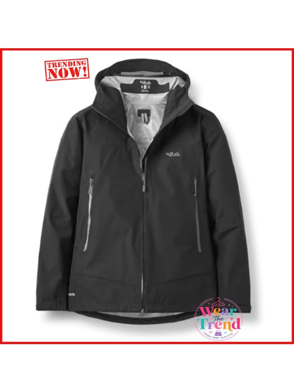 GORE-TEX 3-Layer Waterproof Rain Shell Jacket Packable Hiking